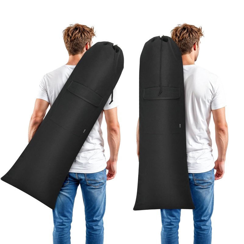 Easecos Longboard Skateboard Bag Portable Skateboard Carry Bag with Outer Pocket, Heavy Duty Longboard Bag with Adjustable Strap, Outdoor Sport Travel Storage Organizer for Men Women, 50" L x 17.1''W