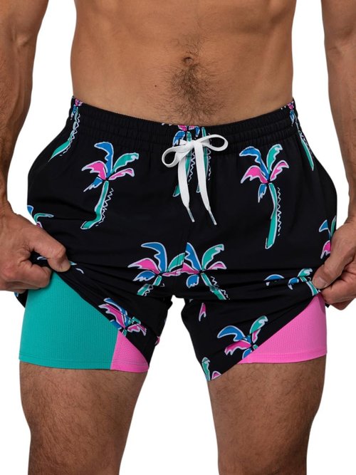 Chubbies Lined Men's Swim Trunks 7 Inch - Comfortable Swim Shorts with Elastic Waist & UPF 50+ Protection