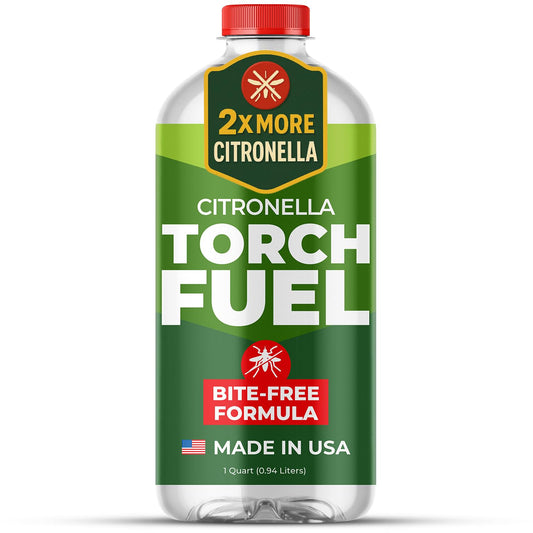 Houswise Torch Fuel (1 Quart) - Citronella Oil for Torches for Outside, Lantern Liquid Paraffin Lamp Oil Fuel, Scented Lamp Outside Citronella Torches Outdoor Paraffin