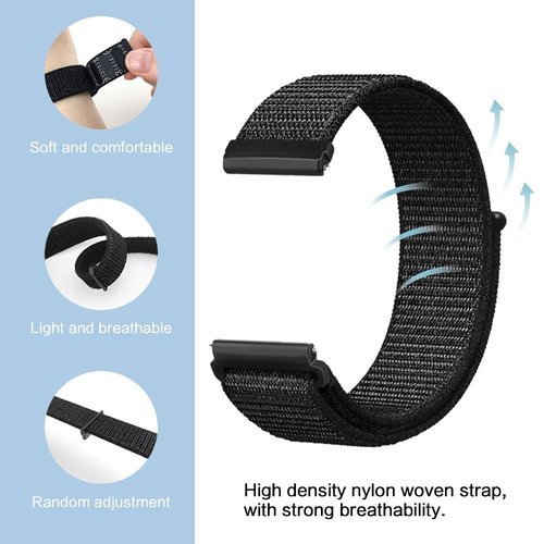 C2D JOY Compatible with Garmin Forerunner 235 Band Replacement Sport Mesh Strap Also for Forerunner 735XT watch band Nylon Weave Watchband - 10#, M/5.2-7.6in.