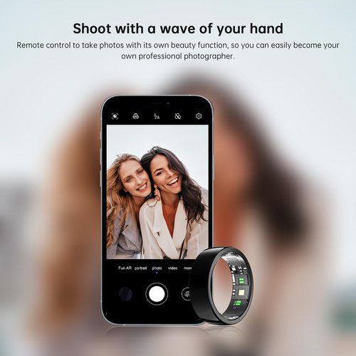 Tulbeys Smart Ring with Wireless Charging Bay - Silver - Size 9 - Sleep Tracking Wearable - Heart Rate - Oxygen Monitoring - Fitness Tracker - Hand Gesture Brush Tiktok - Up to 9 Days of Battery Life