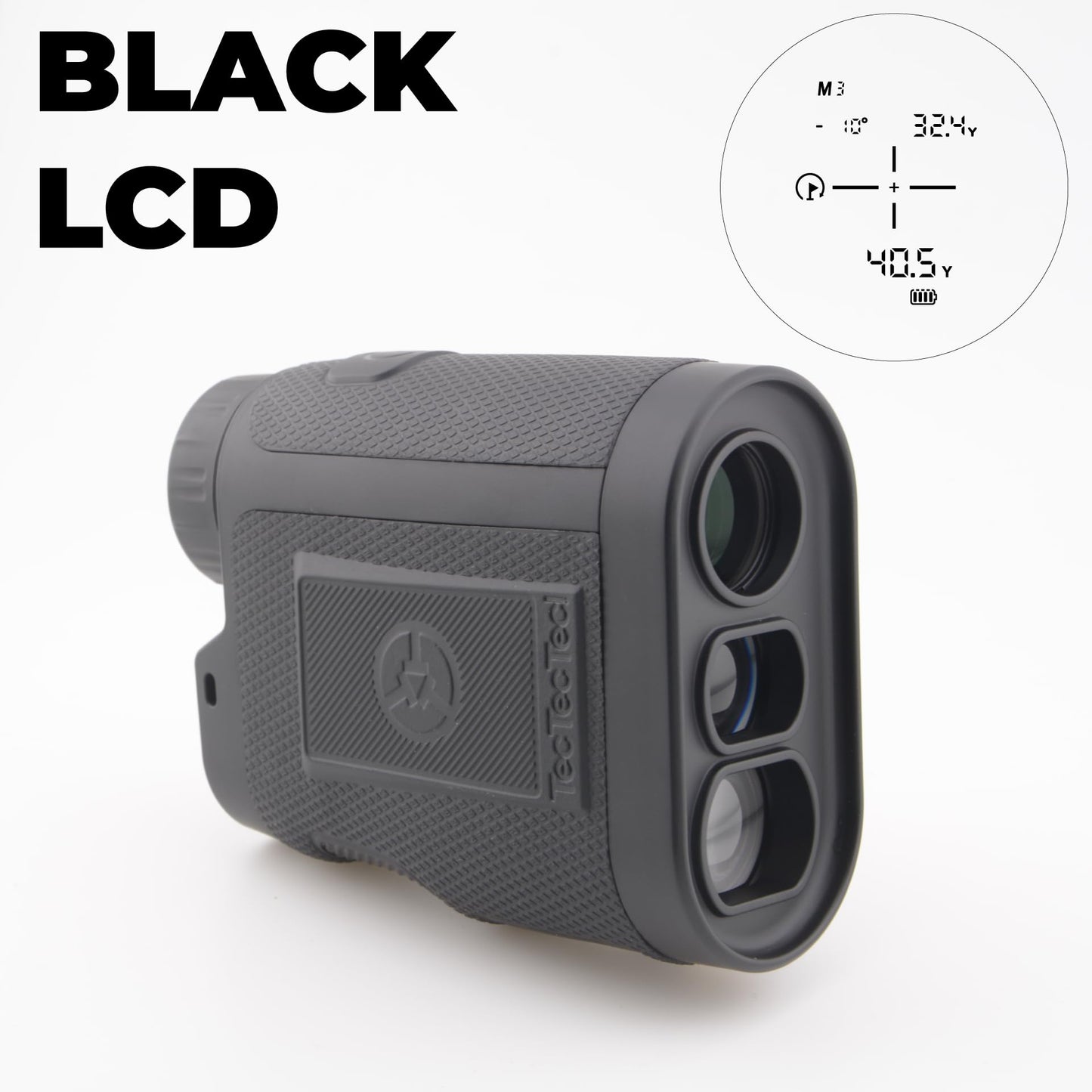 TecTecTec PINM8 Golf Rangefinder with Slope and Pinseeker – High-Precision Laser Range Finder – Black LCD, Target Lock, USB-C – Fast Multi-Distance Scanning – Golf Accessories for Men and Women