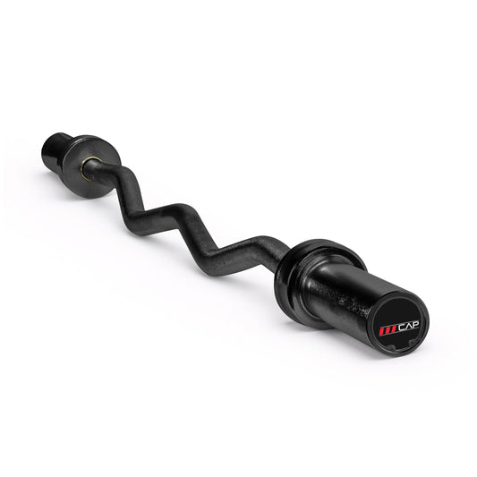 CAP Barbell 2' Olympic Solid Curl Bar, 47-Inch, No Collars, Black (New Version) (OBIS-47B-3)
