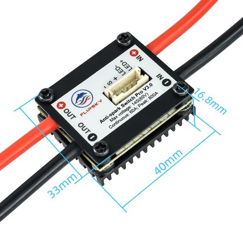 Flipsky Antispark Switch Pro with Aluminum PCB V3.0 200A for Electric Skateboard/EBike/Scooter/Robots(with Heatsink)