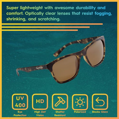 Flying Fisherman Fowey Polarized Sunglasses for Men, Women, Fishing, Boating, Outdoor Sports, 100% UV Protection