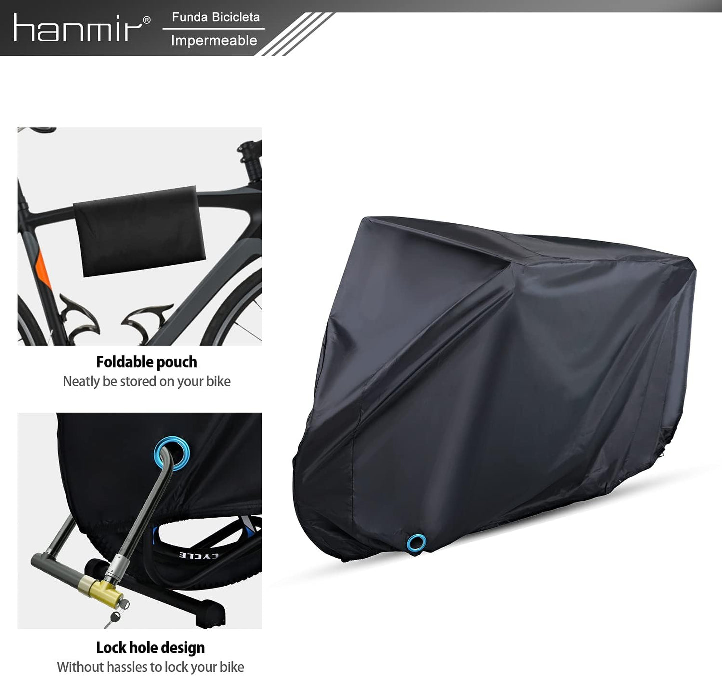 Skiennix Waterproof Bike Cover - Outdoor Protection with Lock Hole for Mountain & Road Bikes