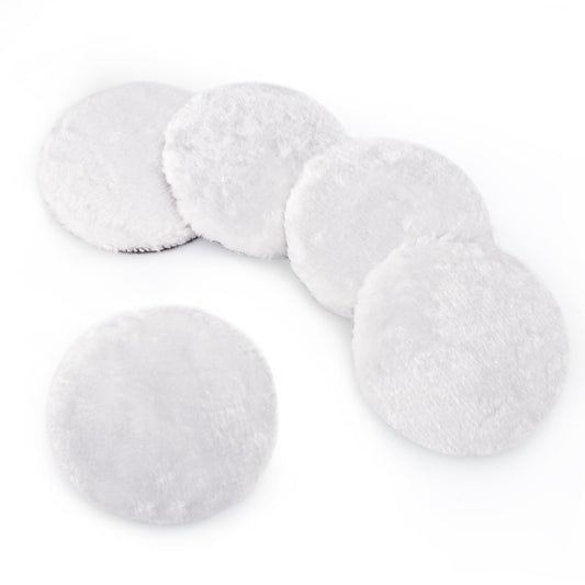 5 PCS 5 Inch Wool Polishing Pad Hook and Loop Buffing Wheel for Orbital Polisher Buffer Synthetic Polisher Wheel