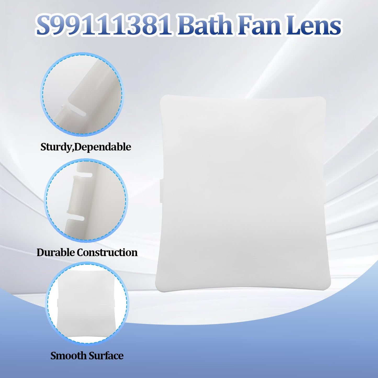 S99111381 Bathroom Ventilation Fan Lens Replacement Parts,Bath Exhaust Fan Light Cover Replacement for Nutone/Broan 769RL 769RFT 763RLN