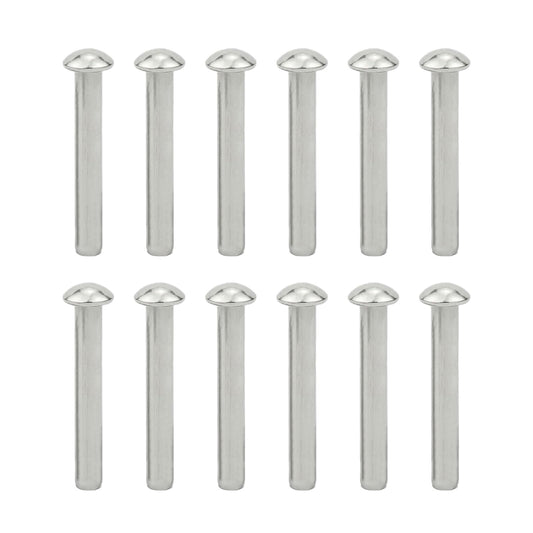 12 PCS Rivets for Spade Handle, 304 Stainless Steel Shovel Rivets Shovel Handle Replacement Rivets Half Round Head Rivet for Garden Shovel 50x6mm