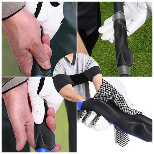 Golf Swing Trainer Set,Golf Grip Trainer and Golf Trainer Arm Band,Right or Left Handed Golf Training Aid,Master Correct Grip Posture,Compatible with Standard Clubs for Indoor Outdoor Practice.