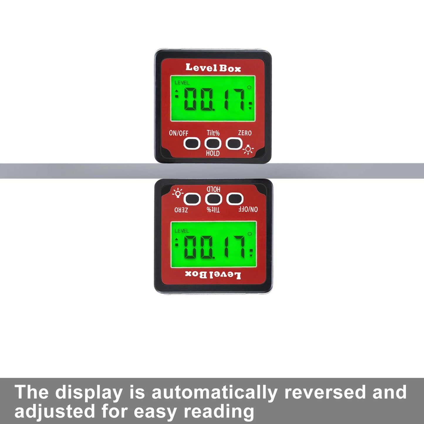 LOUISWARE Digital Inclinometer Angle Finder Gauge, IP54 Digital Electronic Protractor Bevel Gauge, Inclinometer Angle Cube Level Box with LCD screen for Woodworking, Table Saw and etc
