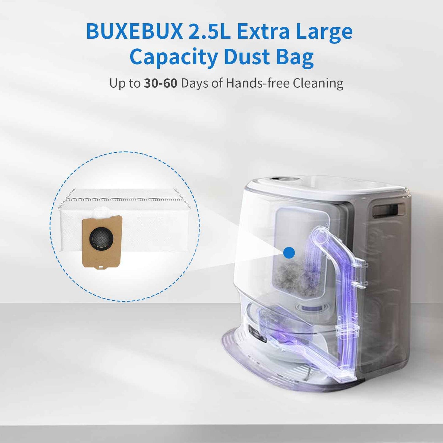 BUXEBUX 14Pcs Freo Z Ultra Replacement Dust Bags for Narwal Flow, Freo Z Ultra, Freo Z 10 Robot Vaclumn Cleaner Spare Parts Accessory, Disposable Vacuum Dust Bags for Narwal.