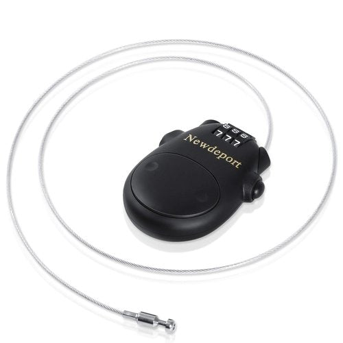 2′5″Retractable Cable Lock - High-Security 3-Digit Combination Lock for Bike, Ski, Surfboard & Stroller - Compact Portable Travel Lock for Helmet, Luggage & Scooter - Keyless & Resettable