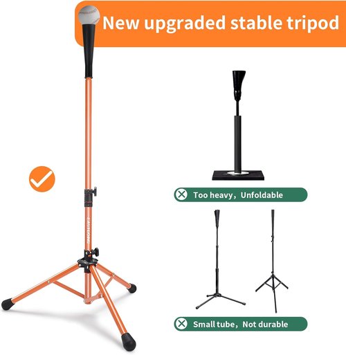 Eastgoing Heavy Duty Baseball Batting Tee - Adjustable Height | Portable & Collapsible for All Ages