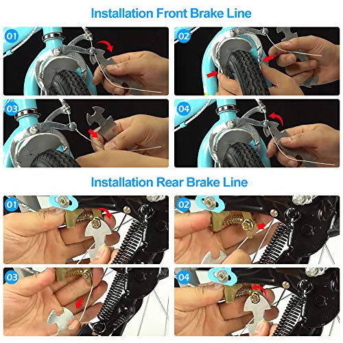 Mountain Bike Brake Cable Kit with Housing - Front & Rear