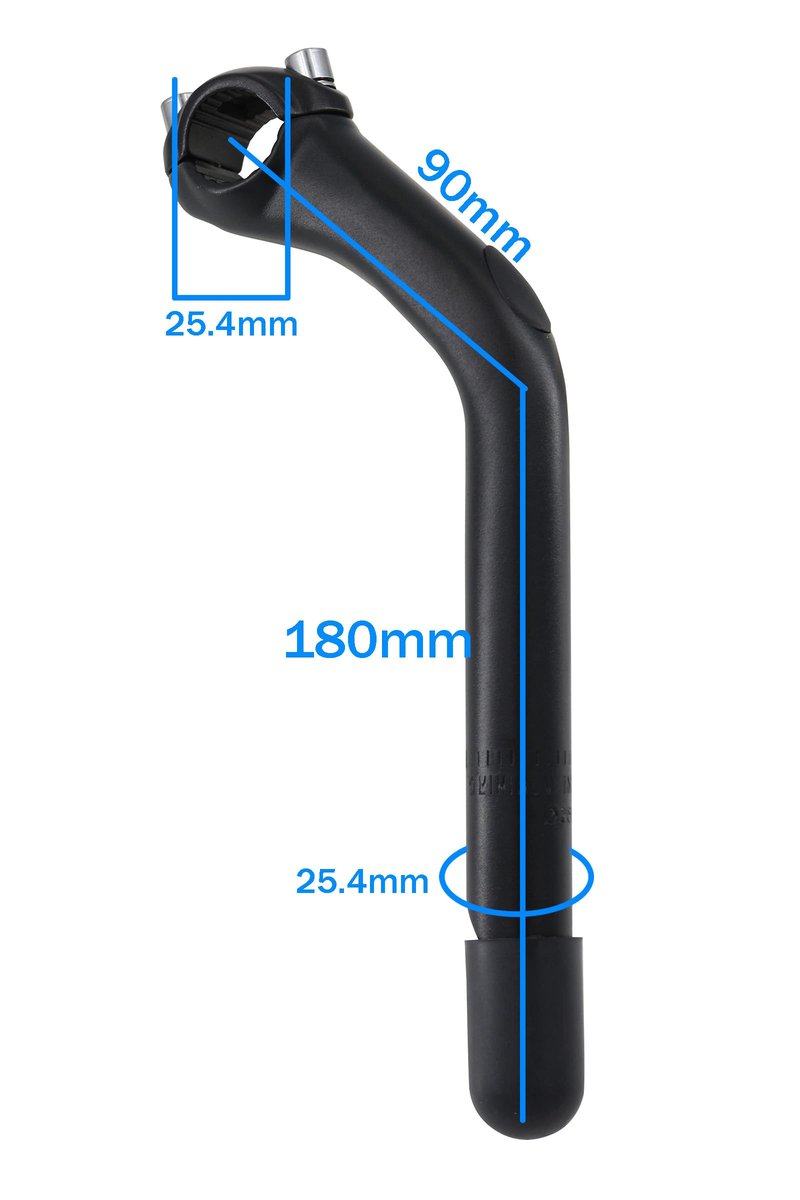 WEERAS Bike Quill Stem Aluminum Alloy Length 180mm Diameter 25.4mm, Suitable for Most Mountain Bikes, Road Bikes BMX