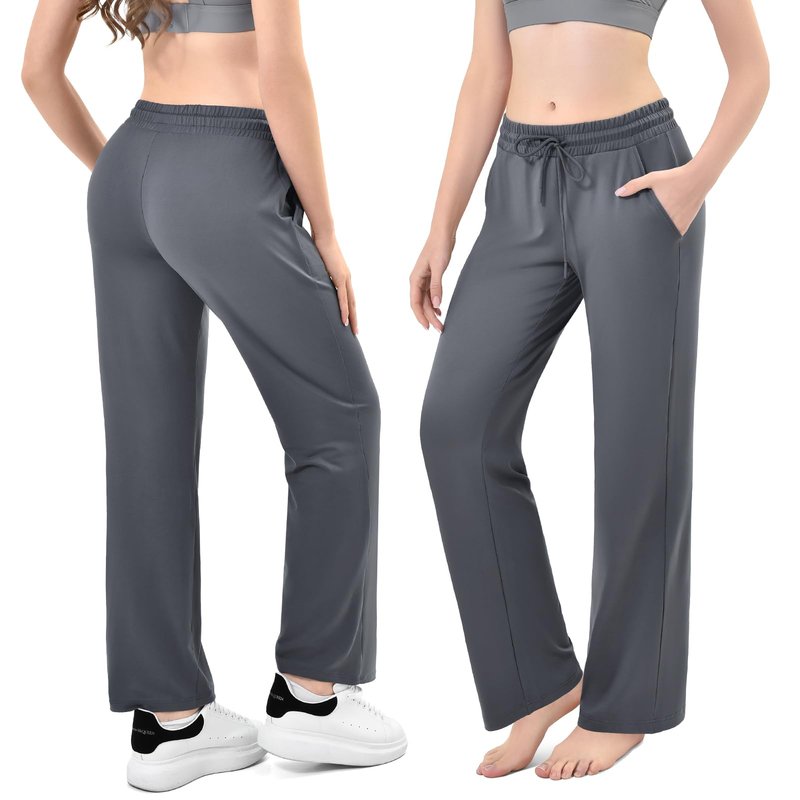 Walifrey Wide Leg Sweatpants for Women, Baggy Track Pants with Poackets Drawstring for Joggers Casual Wear(Black XL)