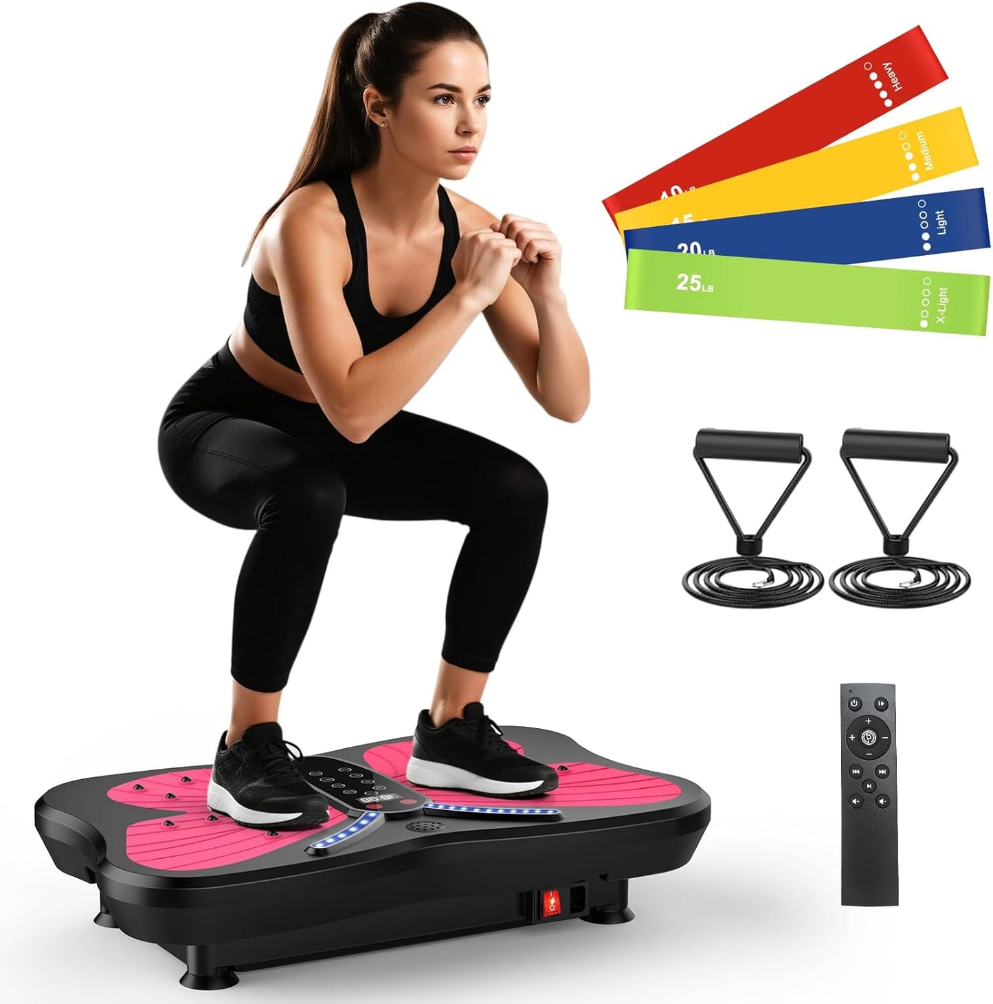Vibration Plate Exercise Machine - Full-Body Weight Loss & Lymphatic Drainage | 400 Lbs Capacity, 200 Adjustable Speeds
