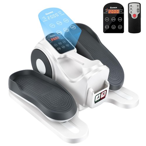 Gonex Under Desk Elliptical Exercise Machine Electric Sitting Seated Leg Pedal Exerciser with Resistance for Seniors Elderly Home 3 in 1 Mini Equipment with Remote 10 Manual Resistance 10 Auto Speeds