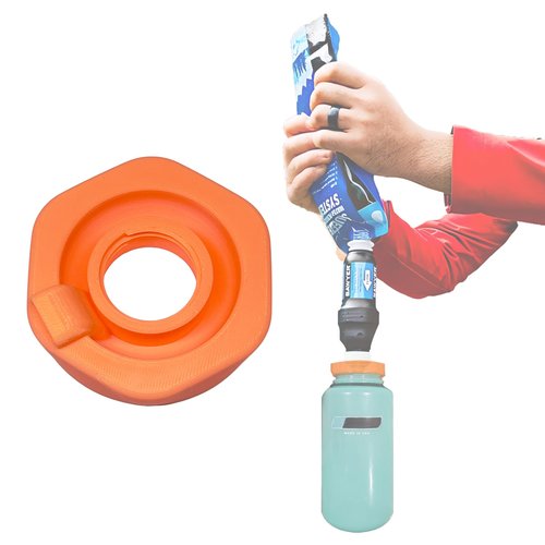 Compatible with Nalgene Wide Mouth Bottles, Water Filter Adapter for Sawyer Squeeze - Water Filtration fixtures for Camping & Hiking.Leak-Proof, Fast Connect-Perfect for Outdoor Adventures (Orange)