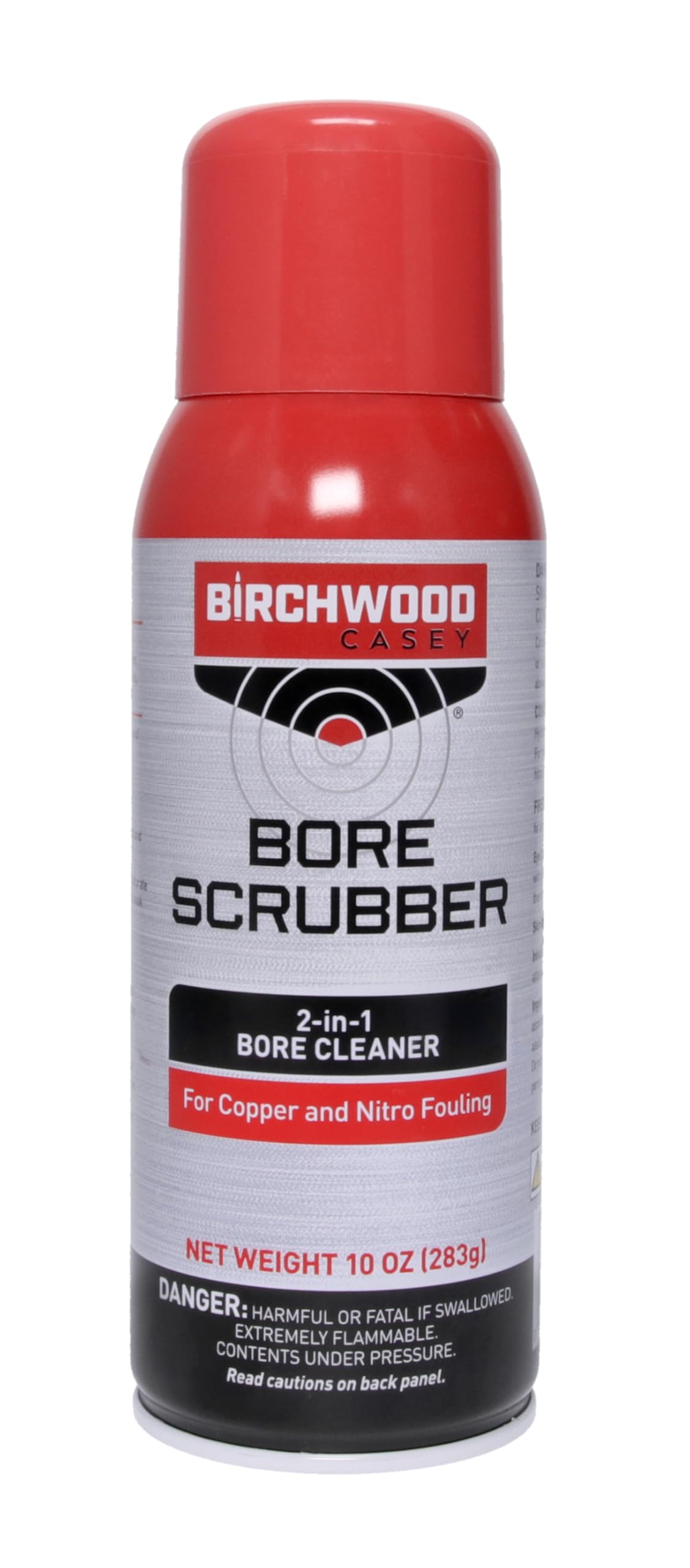 BIRCHWOOD CASEY Bore Scrubber 2-in-1 Cleaner Gun Solvent for Removing Carbon, Powder, Copper, Lead & Plastic Wad Residue, 11.5oz Foaming Gel