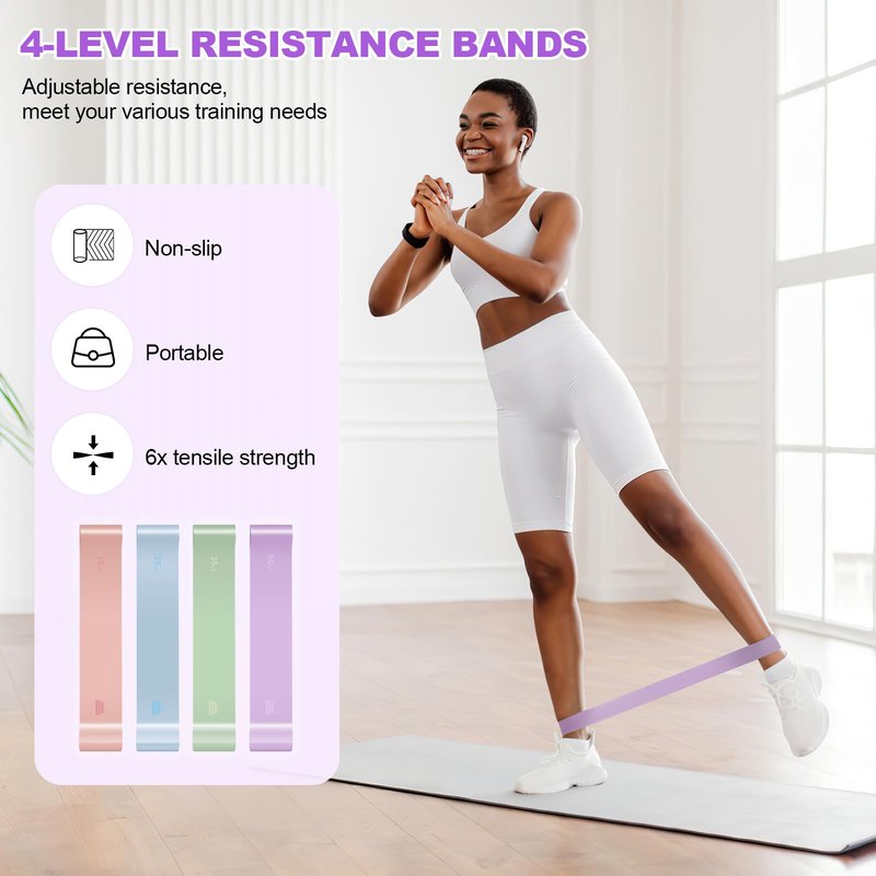 Pilates Kit, Pilates Essentials Kit for Women, 15” Pilates Ring and Ball Set with Resistance Bands, Magic Circle Ring with Figure 8 Resistance Band, Pilates Equipment for Home Workouts Purple