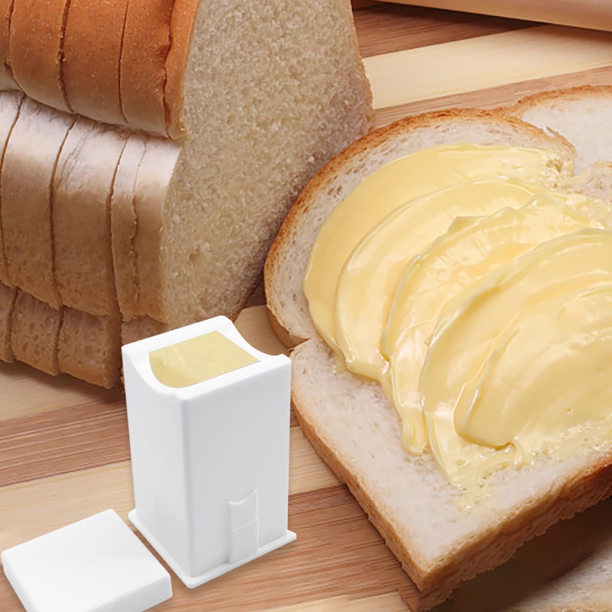 ZLY Butter Spreader Set - 3 Pack with Built-In Cover for Easy Serving of Pancakes, Waffles & Toast