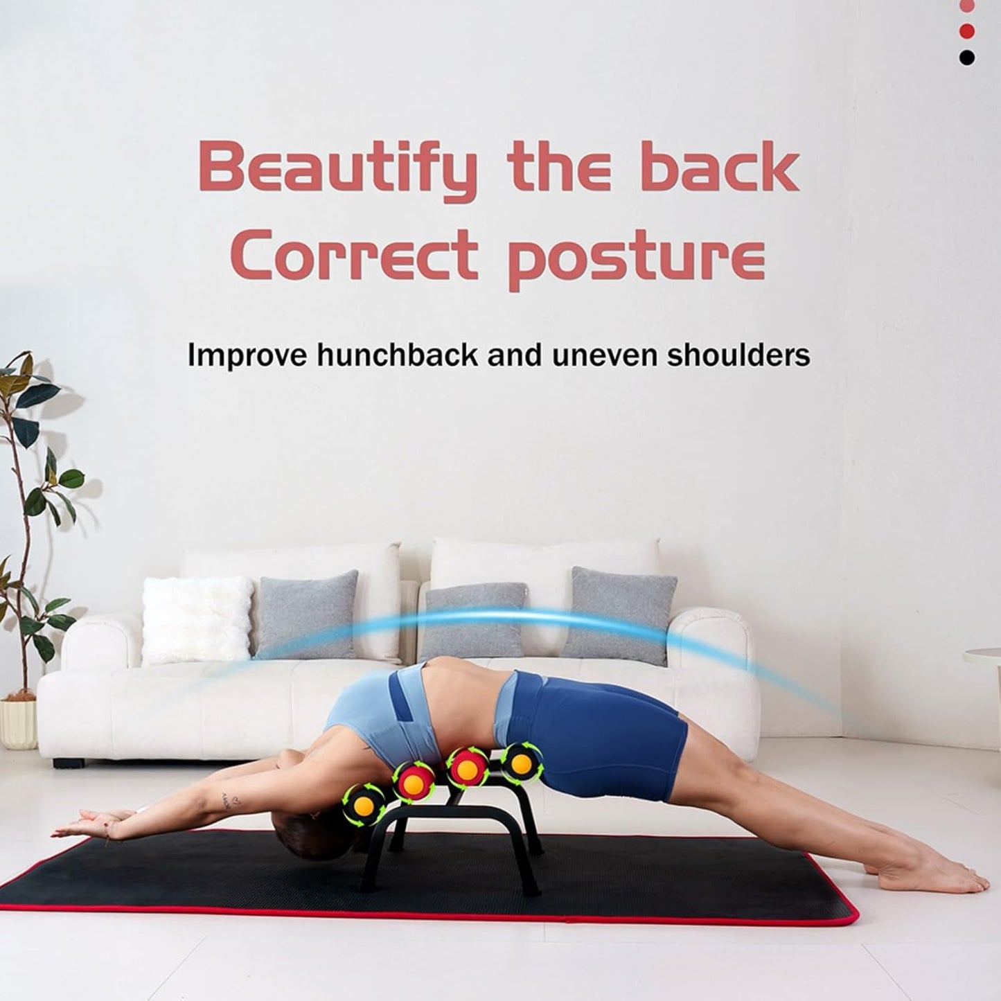 Skiennix Foldable Back Extension Machine - Home Gym Sit-Up Equipment for Glute & Ab Workouts | Resistance Bands Included