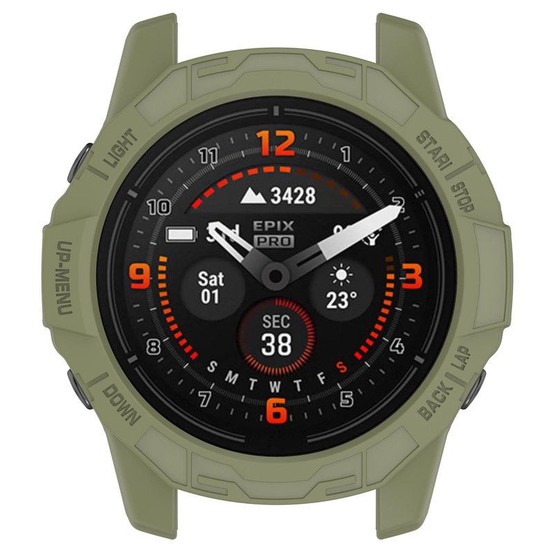 Protective for Garmin Fenix7S/Fenix 7SPro/EPIX Pro 42mm Case Cover Bumper Shell TPU Anti-Scratch Frame Accessories(Black+Blue+Green)