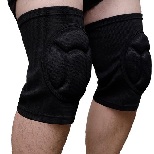 King Mills Plus Size Black Volleyball Knee Pads - Protective Anti-Slip Design for Youth 8-14 | 3XL Size