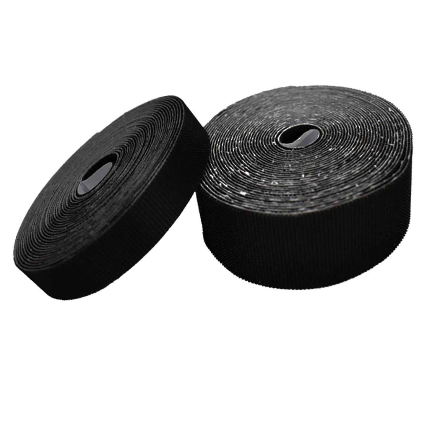 YoFuZiHu [2 Packs] Magic Tapes for 1 or 2 Cars Garage Door Screen, Self Adhesive Hook Tapes Sticky Back Fastening Roll, Nylon Strips Fastener, 1.57'' x 19.7ft (W x L) & 0.78'' x 19.7ft, Black