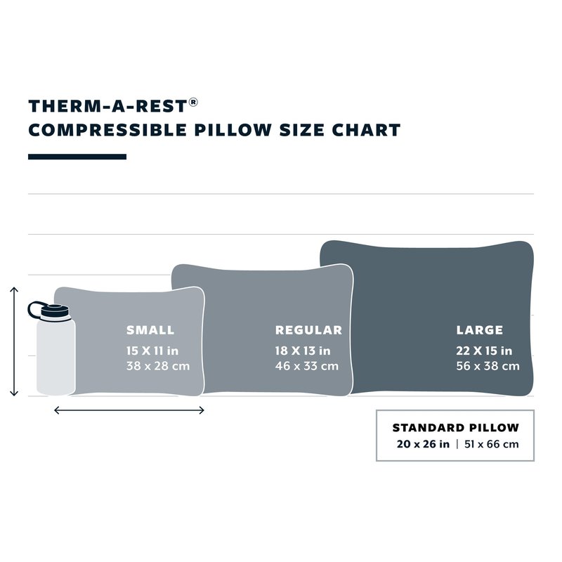 Therm-a-Rest Compressible Cinch Camping and Backpacking Pillow, Regular - 14 x 18 Inch, Woodland