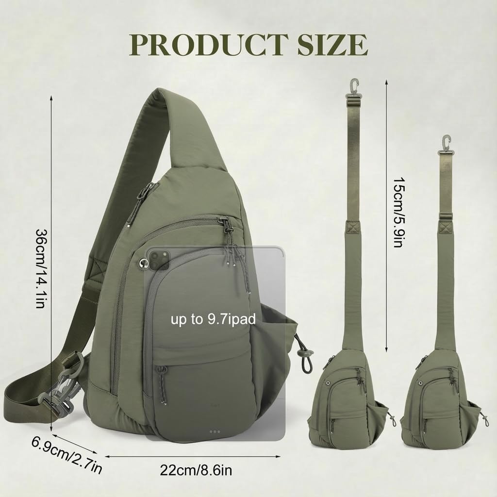 Skiennix Anti-Theft RFID Sling Bag - Stylish Nylon Crossbody Purse for Travel & Shopping