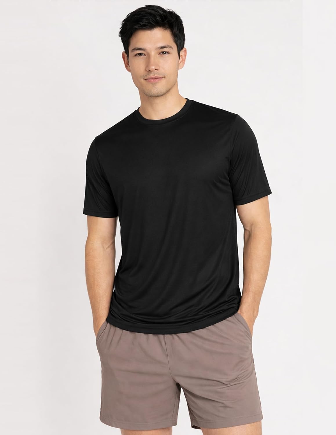 Skiennix Men's Active Quick-Dry Crew Neck T-Shirts - 5 Pack Athletic Workout Tees