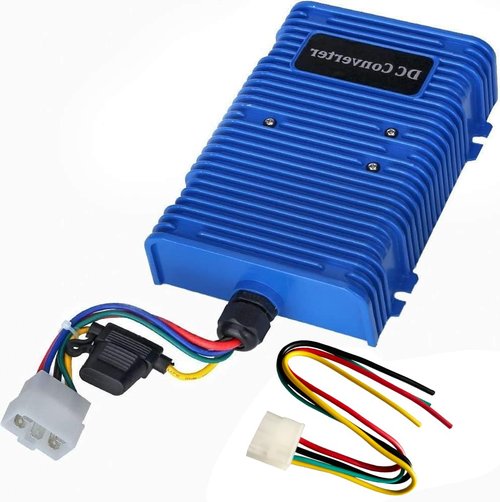 Golf Cart Voltage Reducer DC Converter 36V or 48V to 12V / 30 Amp 360 Watts with Dual Power Source