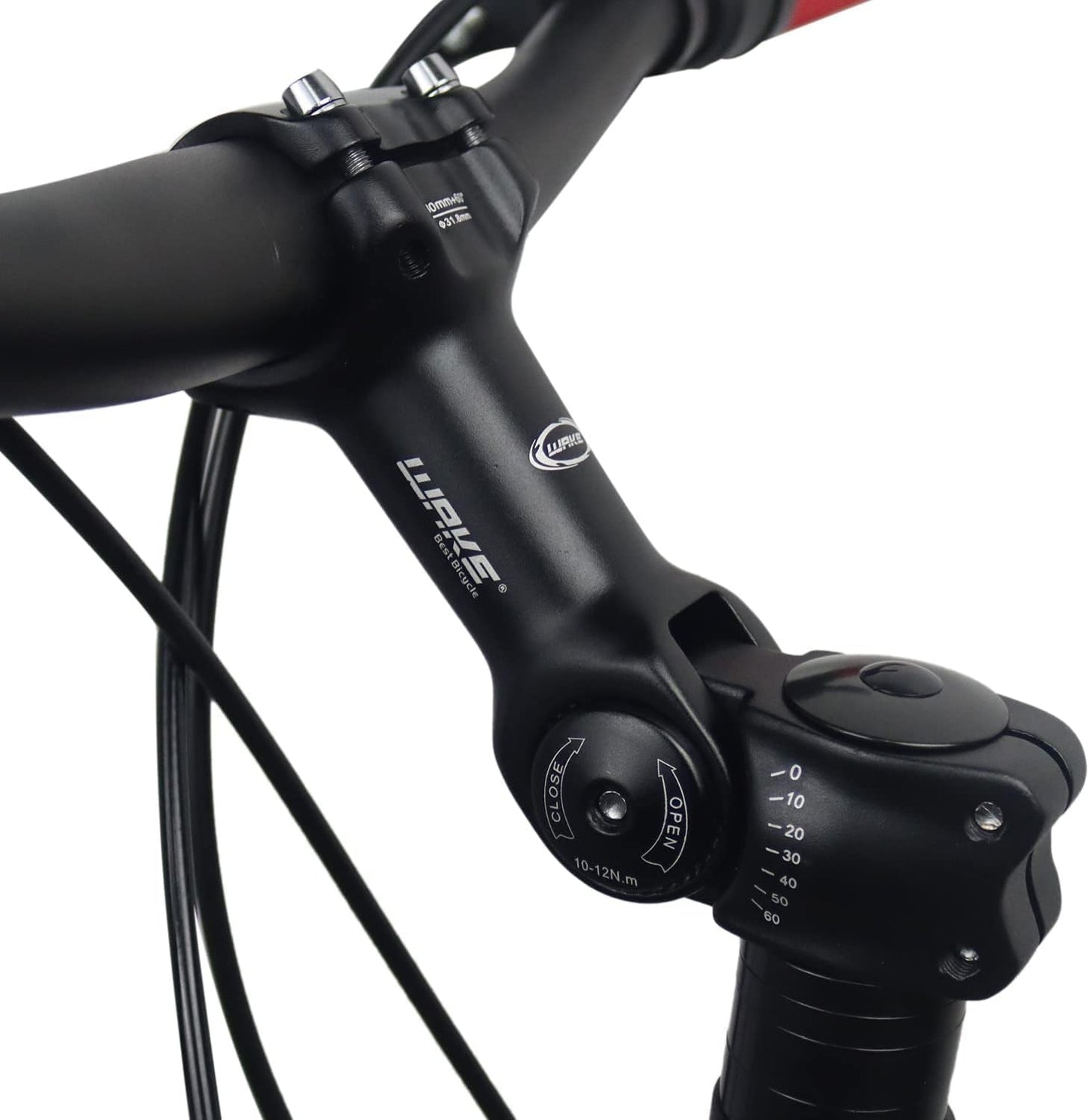 CYSKY Adjustable Bike Stem 31.8 90mm 110mm 130mm 0-60° Degree Adjustable MTB Stem Bike Handlebar Stem for Mountain Bike, Road Bicycle, MTB, BMX, Cycling (130mm)