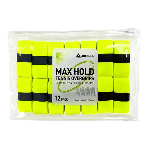 AOXEQUIP 12PACK Tennis Racket Grip Tape, Tennis Grip Tape, Tennis Wrap Grip Tape,Grip Tape for Handles Fits Tennis/Badminton/Squash Rackets (Green)