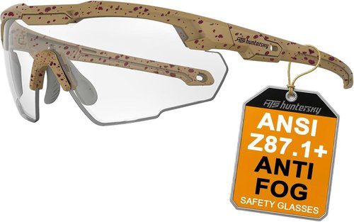 HTS HUNTERSKY Ballistic Tactical Shooting Glasses - ANSI Z87+ UV400 Protection & Comfort