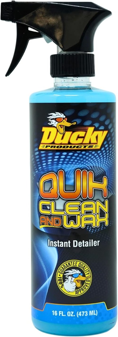 Ducky Products Quik Clean & Wax - Versatile Spray Cleaner for Car, Boat, Motorcycle & RV - 16 oz