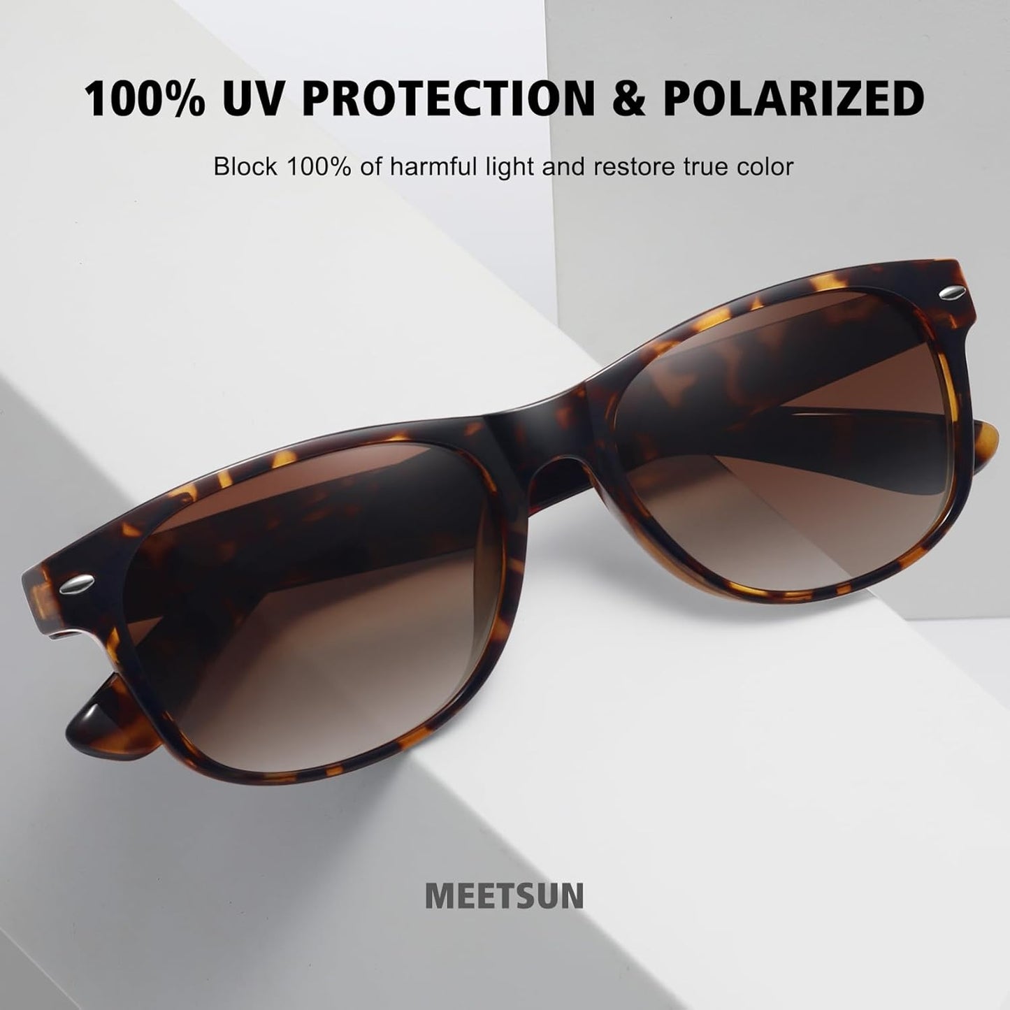 MEETSUN Classic Polarized Sunglasses - Trendy Retro UV Protection for Men & Women | 3-Pack Set