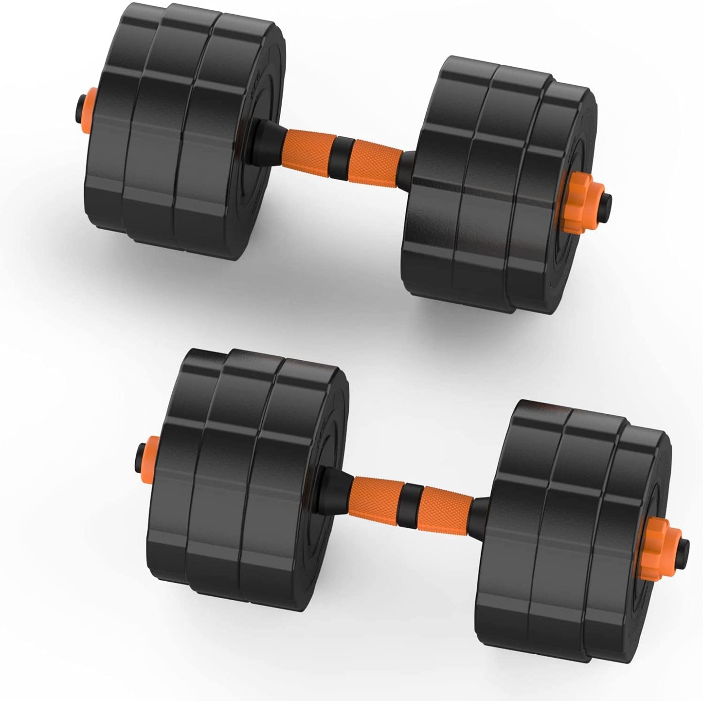 86 lbs BOSWELL 3 in 1 Adjustable Weights Barbell Dumbbells Set, Non-Slip Neoprene Hand with Connecting Rod for Adults Women Men Workout Fitness,Home Gym Exercise Training Equipment