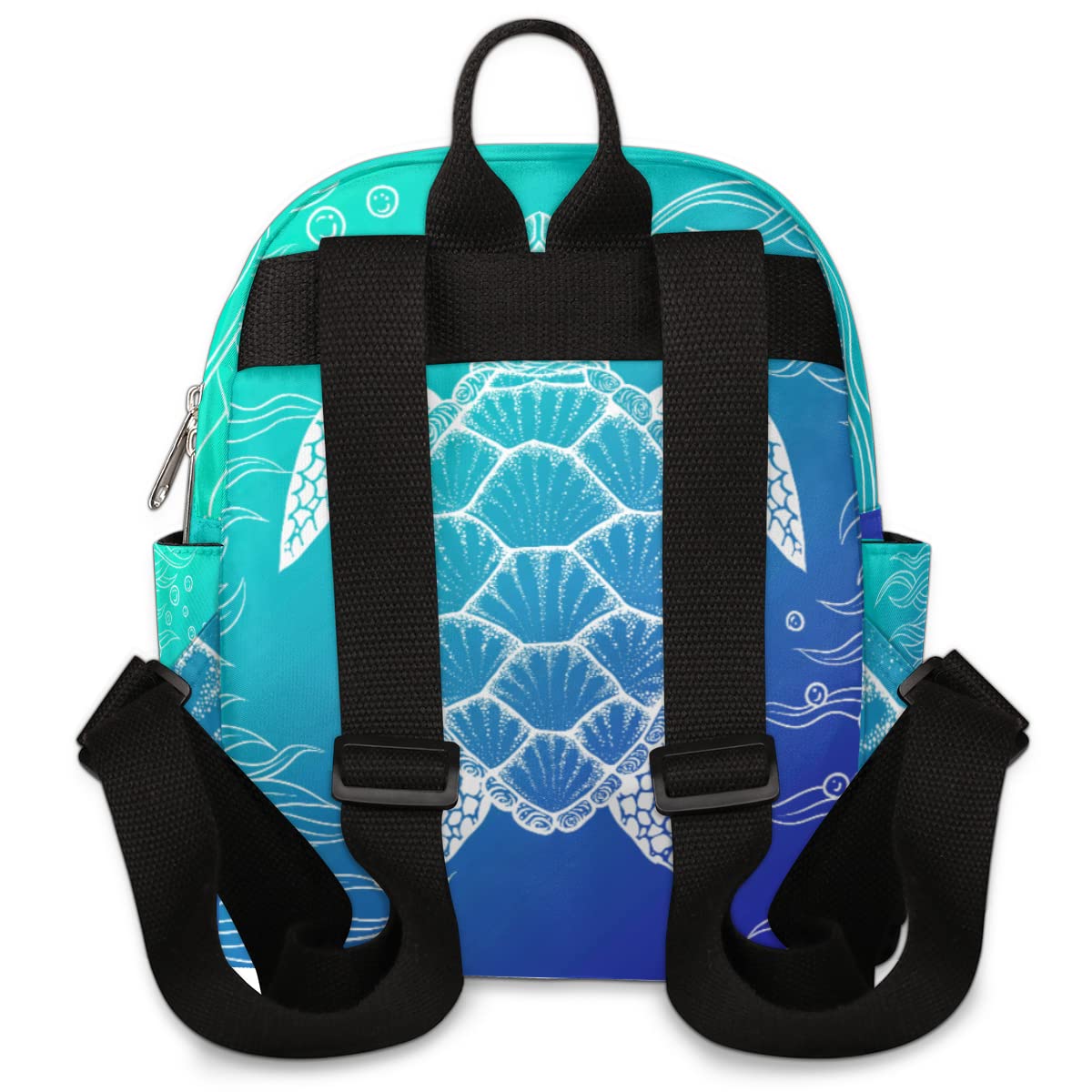Ocean Turtle Mini Backpack Purse for Women, Sea Turtle Animals Lightweight Small Backpack Casual Travel Bag Daypack for Girls Children Teens Adult School Bag