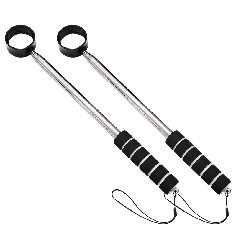 Auto-plaza 9 Feet Aluminum Alloy Golf Ball Retriever Telescopic Black for Water Golf Ball Picker Grabber Golf Accessories (2)