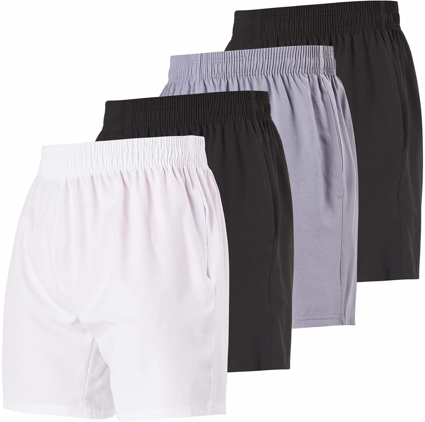 Skiennix Men's Athletic Running Shorts - Quick Dry 7-Inch Inseam | Ultra Performance 4-Pack