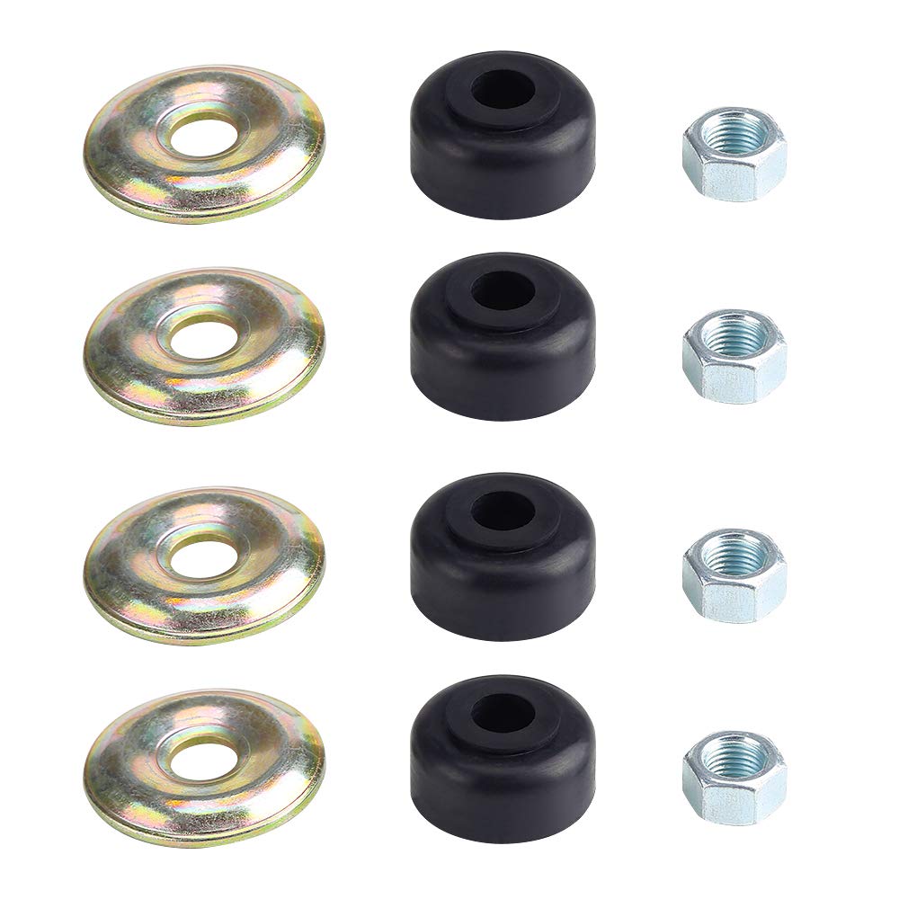 10L0L Golf Cart Shock Absorber Bushing Kit for Club Car DS & Precedent 1982-Up, Replaces OEM 1011415, Front/Rear Stud Mount