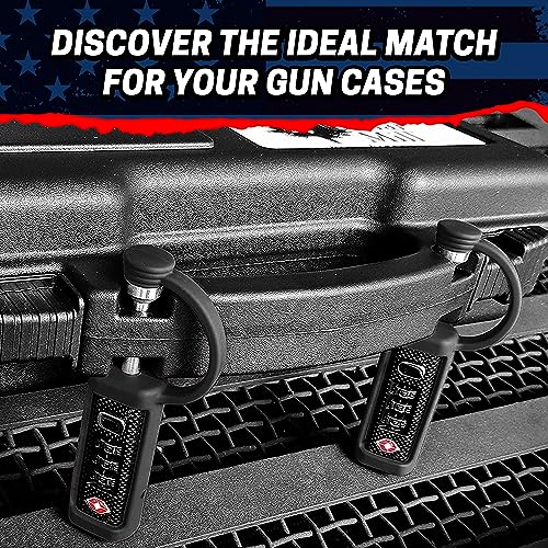 TSA Approved Travel Gun Lock - Cut-Resistant Padlock - Black