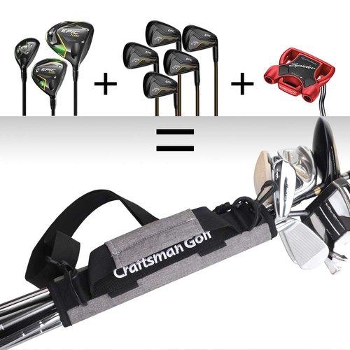 Craftsman Golf Portable Mini Carry Bag Shoulder Sleeve Bag Ideal for Golf Course (Gray (Update))