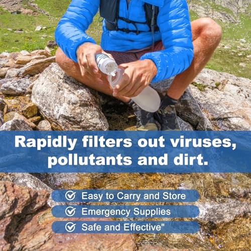 Water Purification Tablets for Drinking - 100 Count Survival & Camping Water Filter