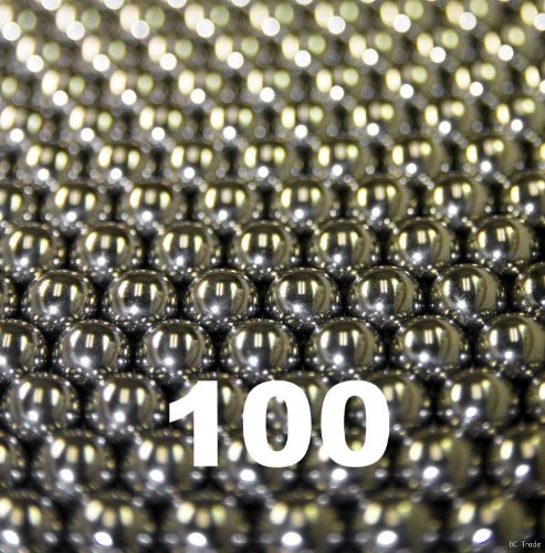 3/16 Inch Chrome Steel Bearing Balls, Grade 25 - 100 Pack