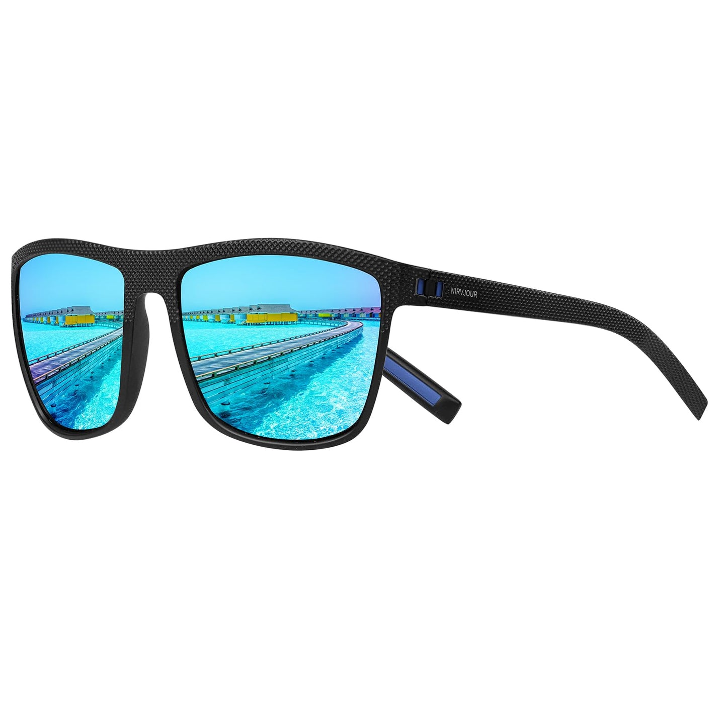 Nirvjour Polarized Sunglasses for Men Lightweight TR90 Frame UV Protection Sun Glasses for Driving Fishing Golf